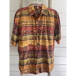 Vintage The Territory Ahead Men’s Short Sleeve Hawaiian Shirt Multicolor Size M